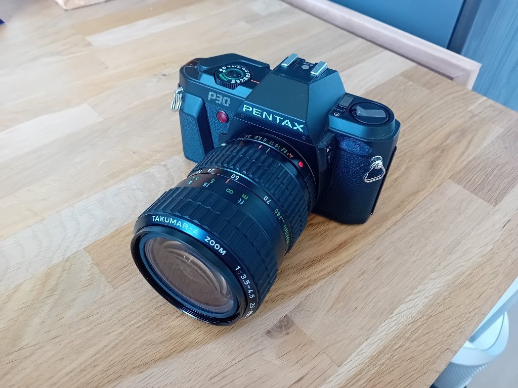 Pentax P30 Spiegelreflexcamera met Takumar-A Zoomlens, Verzenden, Gebruikt, Spiegelreflex, Pentax