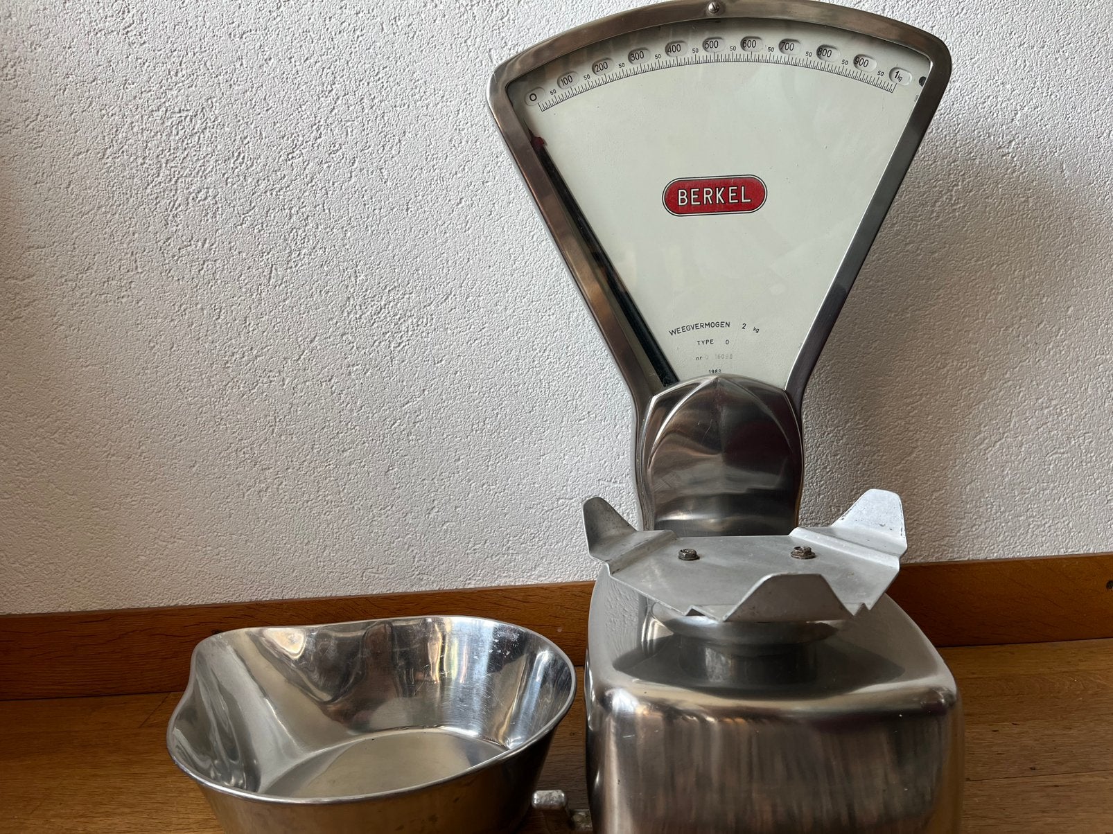 Berkel weegschaal, weegt tot 2 kg., Witgoed en Apparatuur, Ophalen, Winkelweegschaal, Analoog, 500 gram of grover