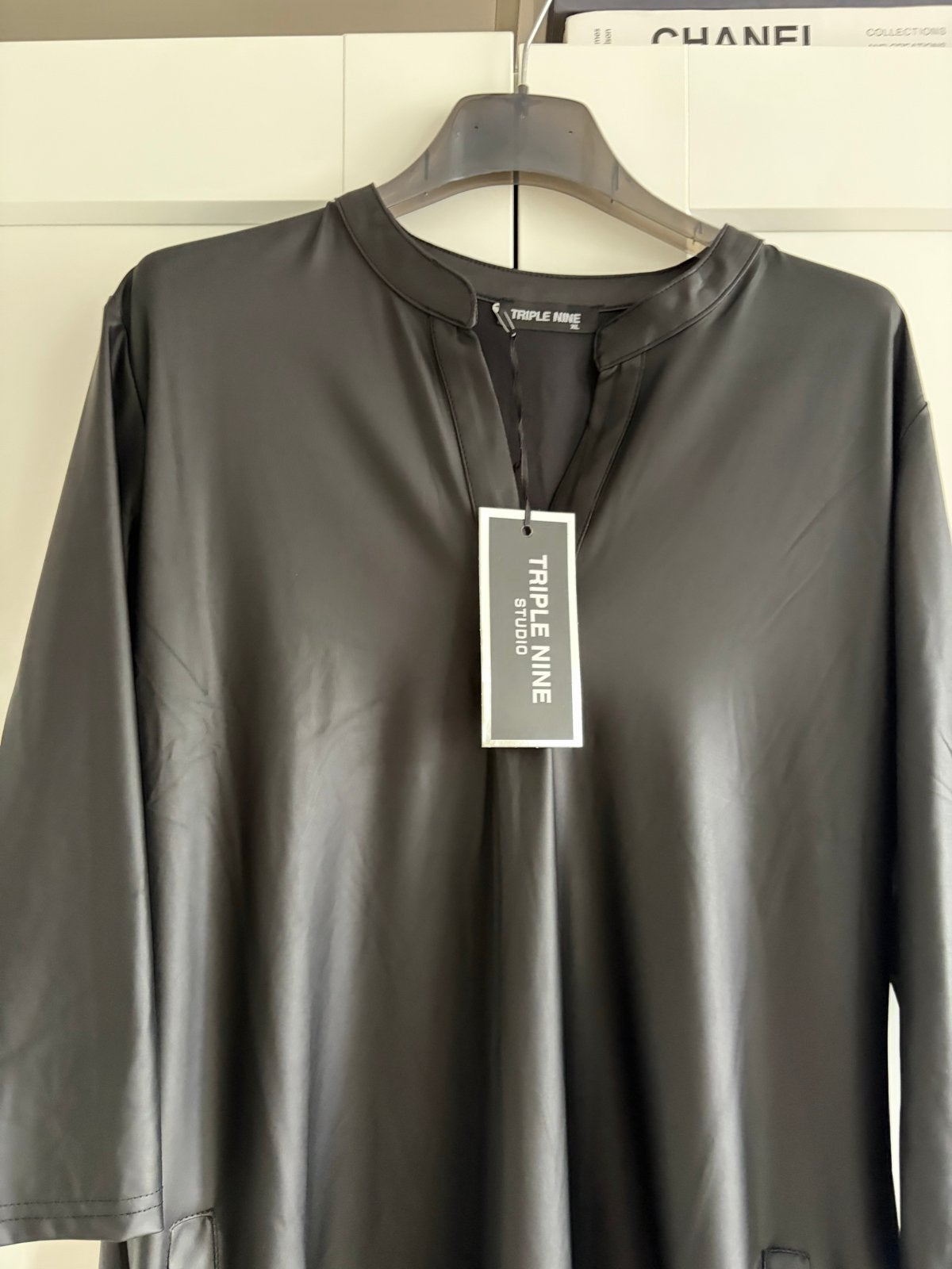 Lederlook XL Triple Nine Jurk/Tuniek - * nieuw *, Kleding | Dames, Zwart, Maat 46/48 (XL) of groter, Nieuw, Ophalen of Verzenden