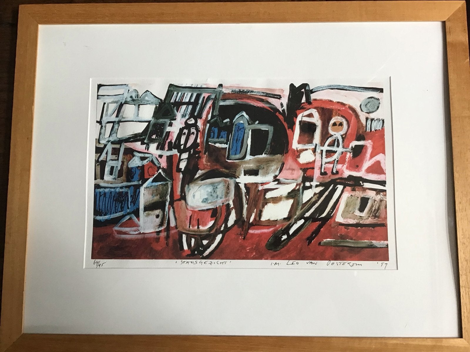 Gesigneerde Drukwerk 'Stadsgezicht' door Leo van Oosterom, Antiek en Kunst, Kunst | Litho's en Zeefdrukken, Gesigneerd, Ophalen