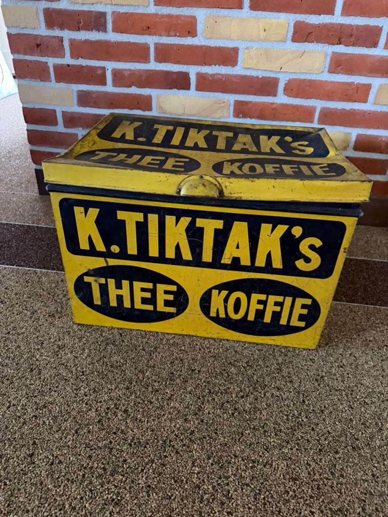 K. Tiktak’s Thee Koffie blik, Verzamelen, Blikken, Ophalen of Verzenden, Zo goed als nieuw, Koffie