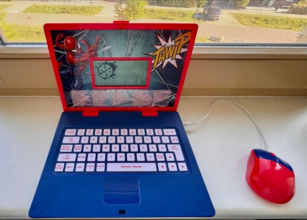 Spider-Man Lexibook Educatieve Laptop - Rood/Blauw, Ophalen of Verzenden, Gebruikt, Elektronica, Met geluid
