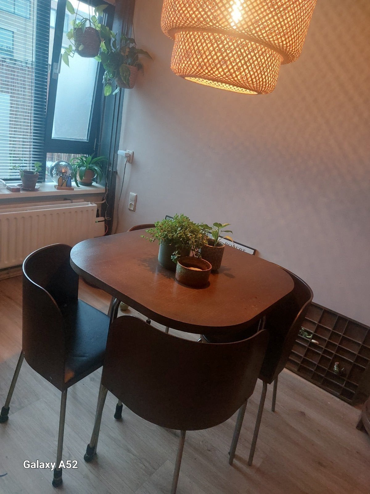 Ikea Fusion Eettafel met 4 stoelen - Compact en Stijlvol, Overige houtsoorten, Gebruikt, Ophalen of Verzenden, Overige vormen