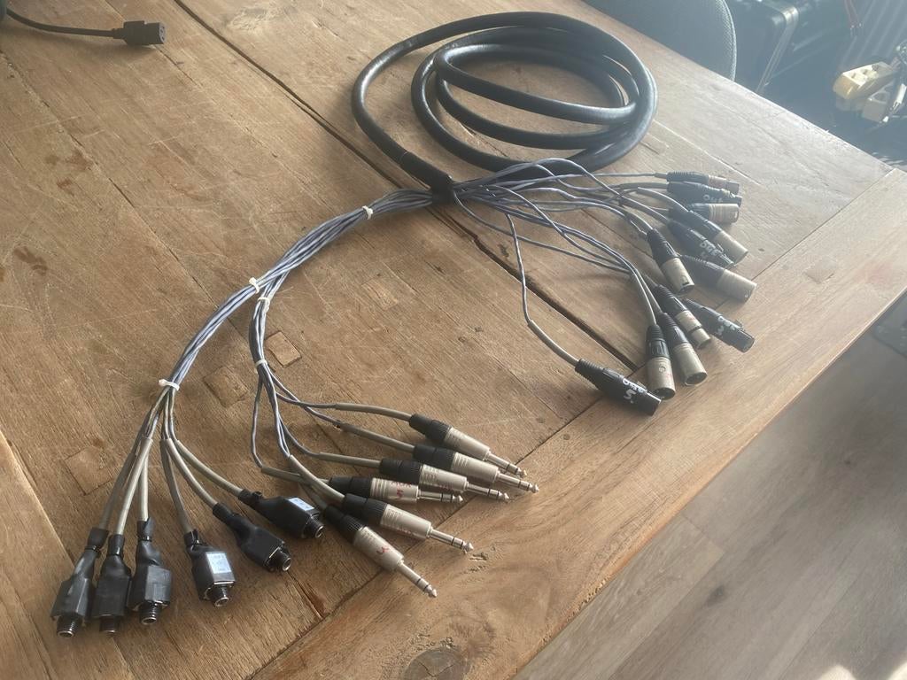 Multikabel 12 in/out met jack en XLR aansluitingen, Gebruikt, Ophalen of Verzenden, Nvt, Apparatuur