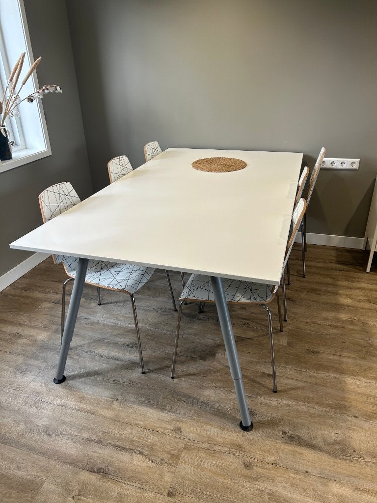 IKEA GALANT vergadertafel 195x110 cm wit, Ophalen, Overige typen, Gebruikt, 110 cm