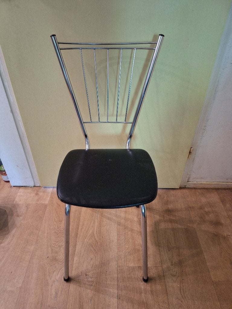 Vintage stoeltje, Ophalen, Gebruikt, Bruin, Metaal