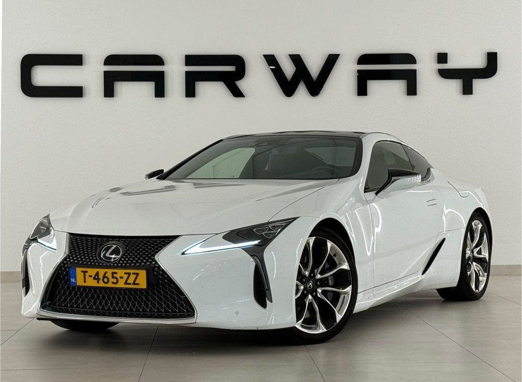 Lexus LC 500h 359pk Carbon dak HUD 21inch (bj 2018), Automaat, Achterwielaandrijving, 4 stoelen, Wit