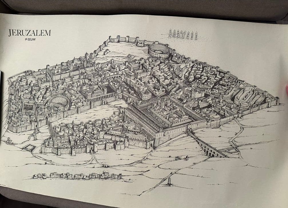Schets van jeruzalem, Ophalen of Verzenden, Zo goed als nieuw, Nederland, Landkaart