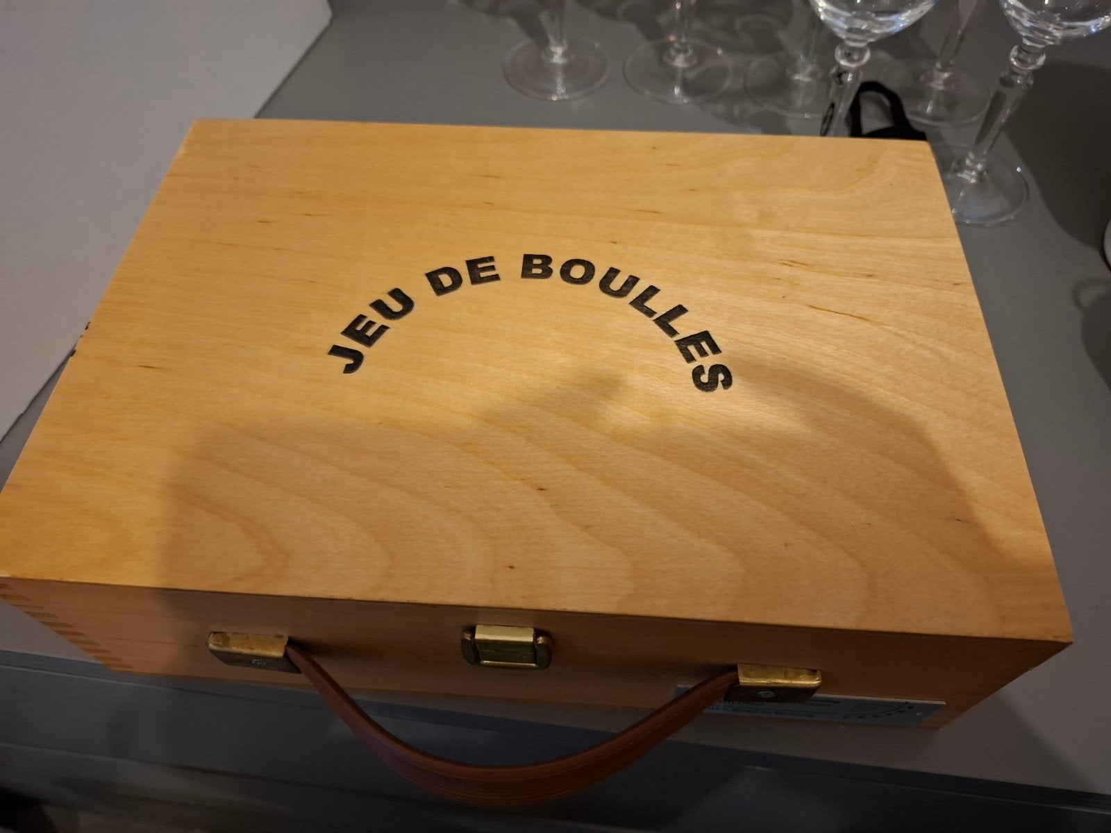 Compleet nieuwe Jeu de Boules set in houten kist, Een of twee spelers, Ophalen of Verzenden, Gebruikt