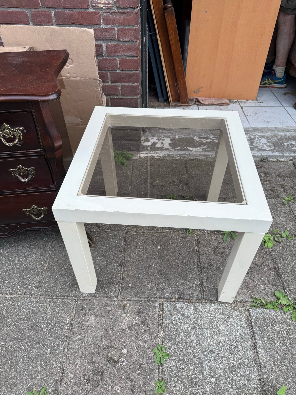 Mooie vierkante tafel voor balkon, circa 50x50 cm, Ophalen