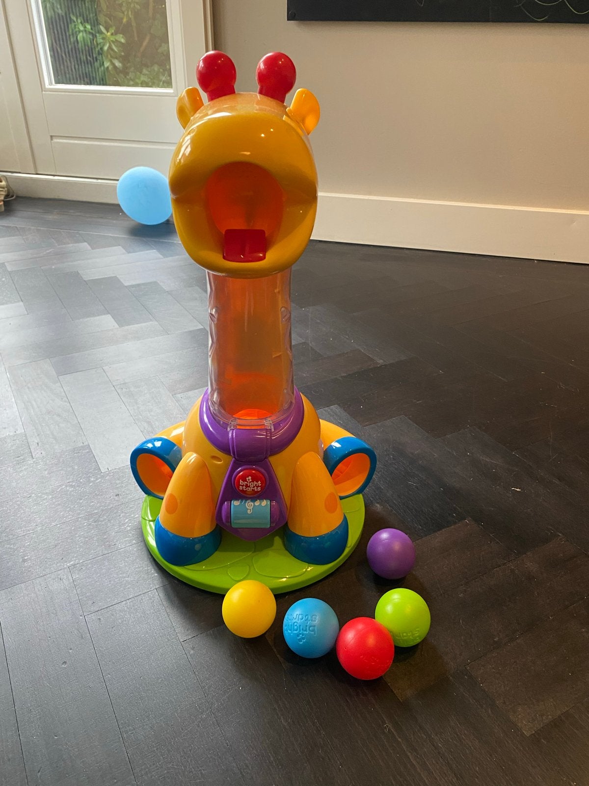 Bright Starts Spin & Giggle Giraffe - Zo goed als nieuw!, Ophalen, Zo goed als nieuw, Overige typen, Met licht