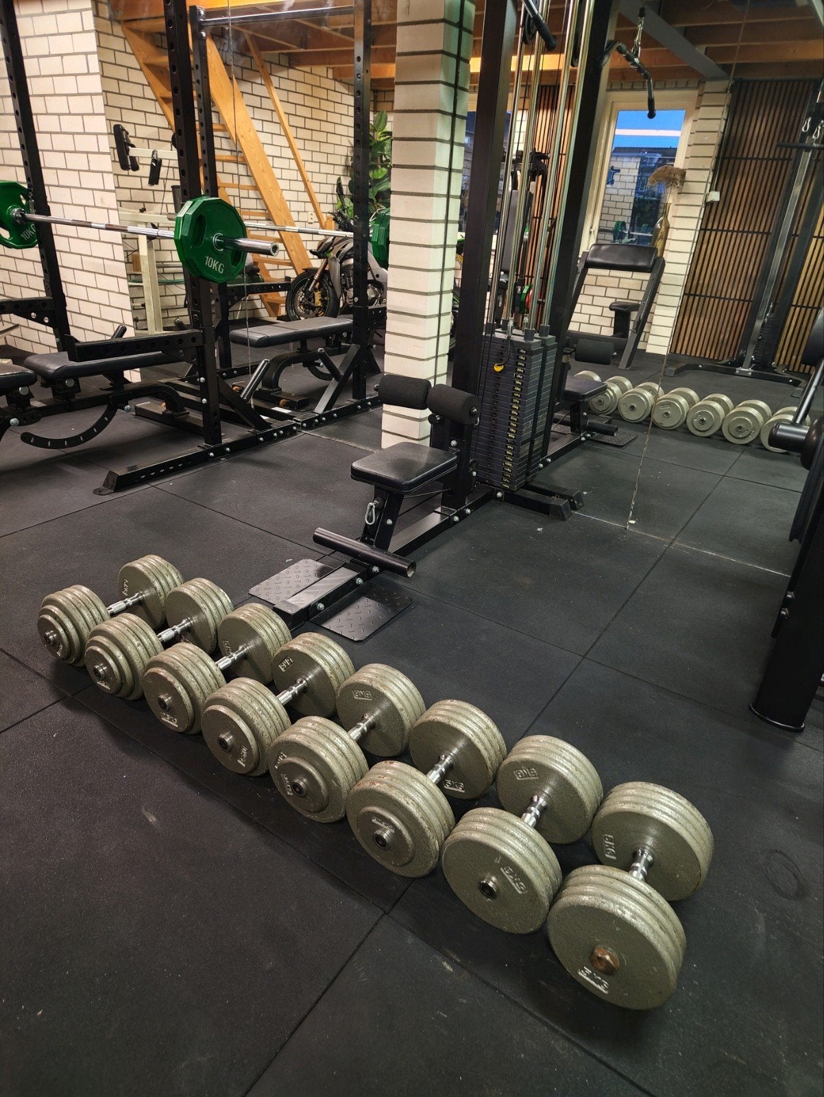 zware dumbell set 42.5KG t/m 50KG, Ophalen, Gebruikt, Dumbbell