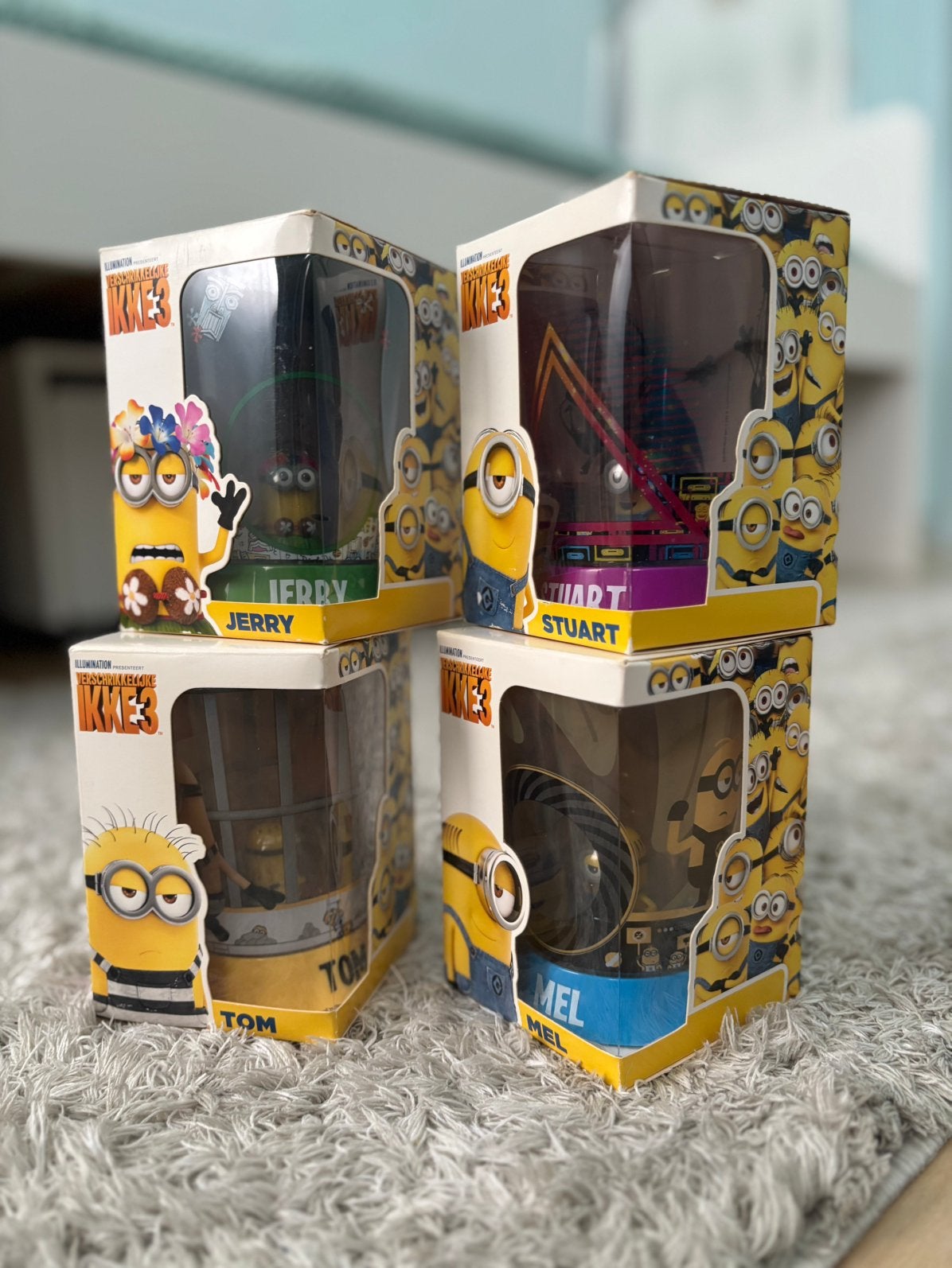 Minions Verschrikkelijke Ikke 3 verzamelbekers met  figuren., Verzenden, Zo goed als nieuw