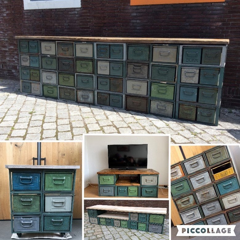 Modulaire KASTEN Ladekast Dressoir Vakkenkast TV-kast SALE !, Nieuw, Ophalen of Verzenden, Minder dan 100 cm, Metaal