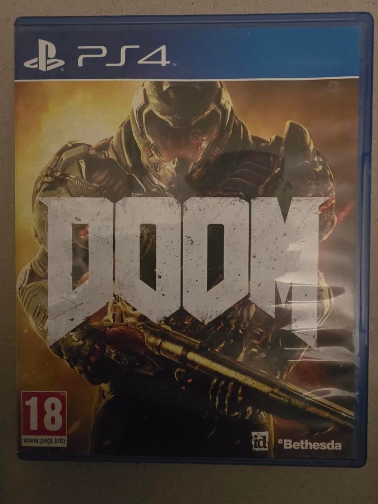 DOOM PS4, Spelcomputers en Games, Games | Sony PlayStation 4, Online, Vanaf 18 jaar, Shooter, 1 speler