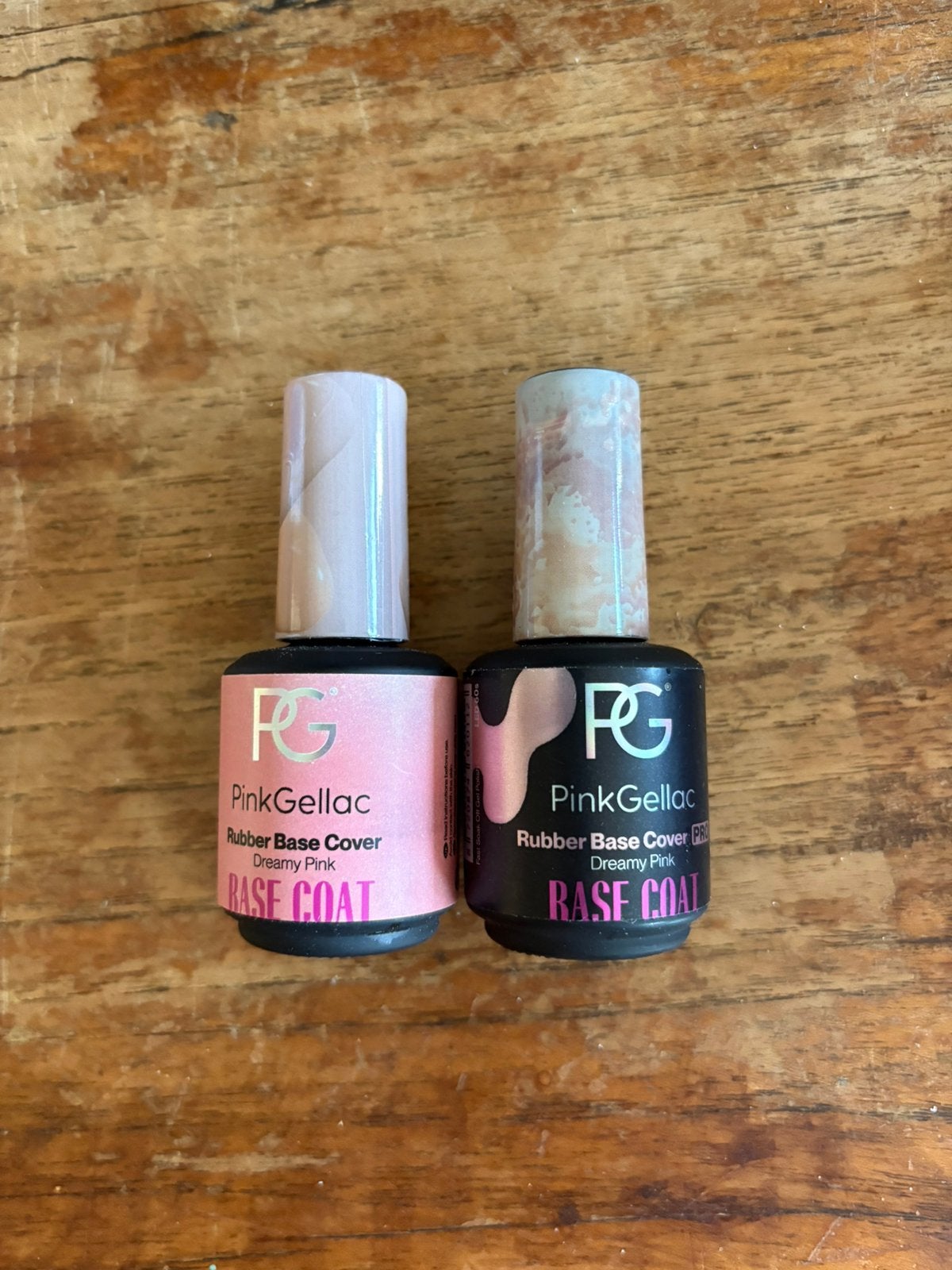 2x rubber base pink gellac, Ophalen of Verzenden, Zo goed als nieuw, Roze, Handen en Nagels