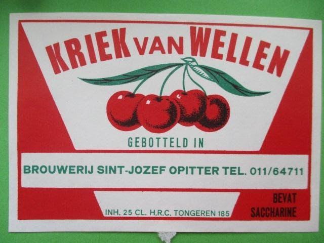 bieretiket Belgie 7-5 (14Z) st jozef, Ophalen of Verzenden, Gebruikt, Overige typen, Overige merken