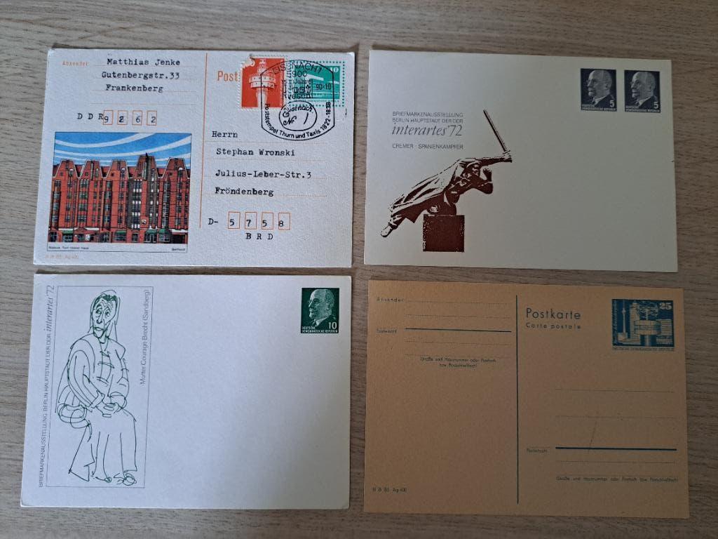 DDR briefkaarten (4), Ophalen of Verzenden, Briefkaart