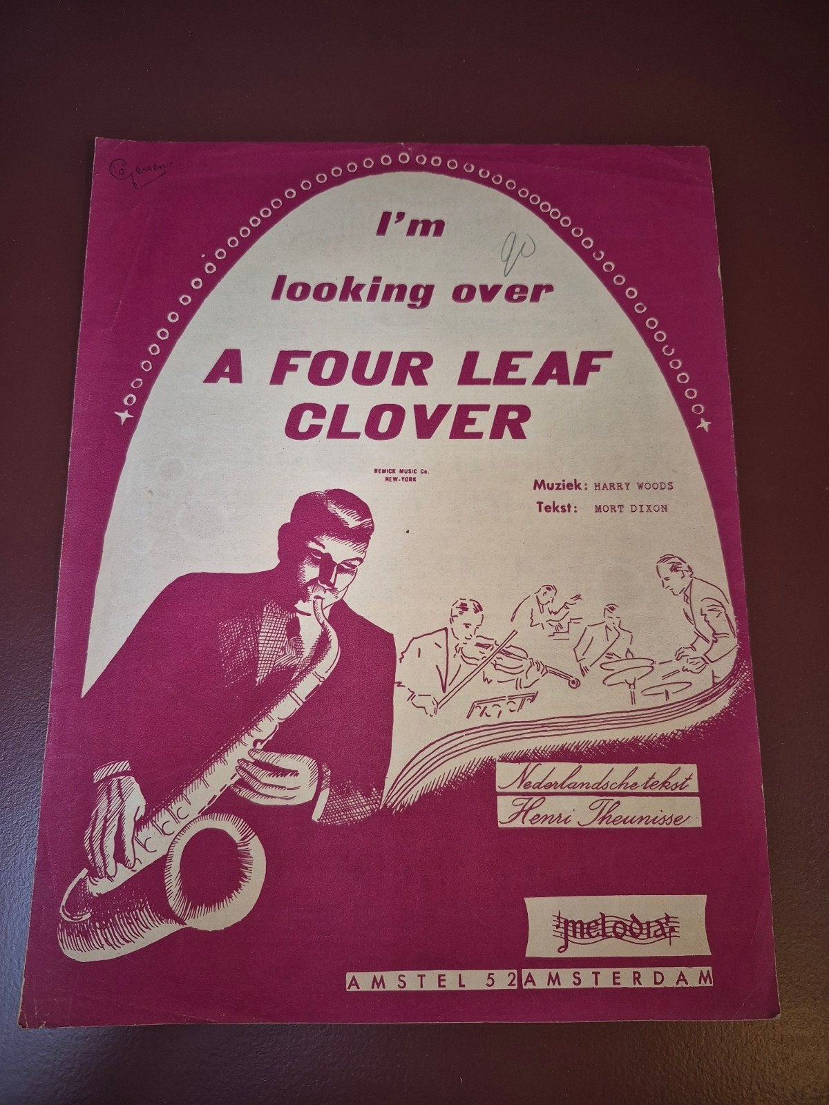 I'm Looking Over A Four Leaf Clover - Bladmuziek, Gebruikt, Piano, Ophalen of Verzenden, Thema