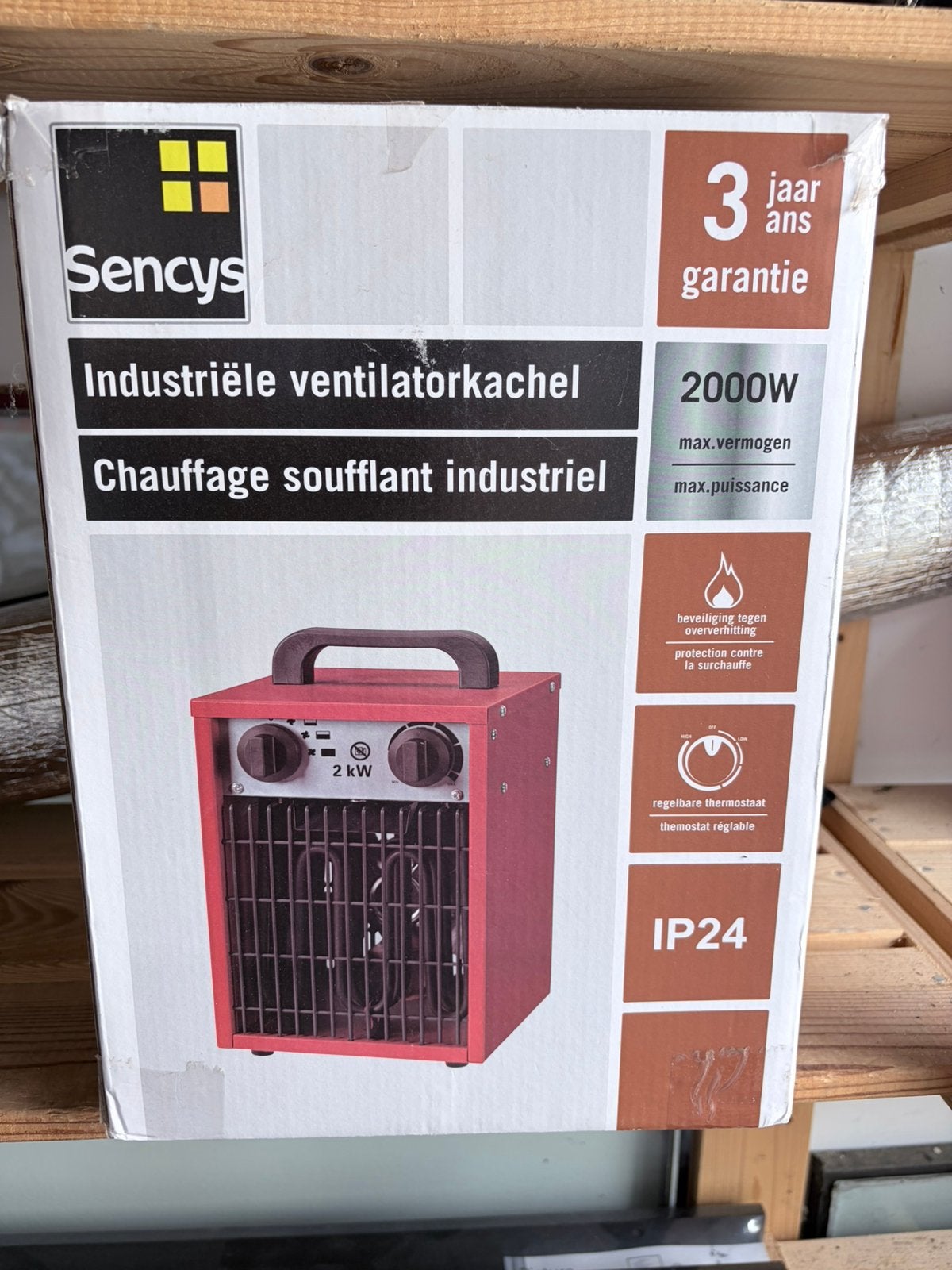 Industriële ventilatorkachel 2000w, 30 tot 80 cm, Kachel, Minder dan 60 cm, Ophalen of Verzenden