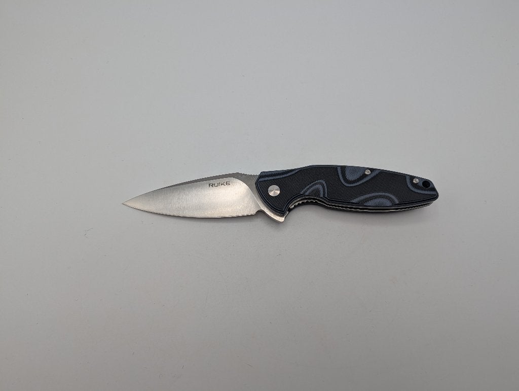 Ruike P105-K Zwart Blauw G10 zakmes, Ophalen of Verzenden, Nieuw