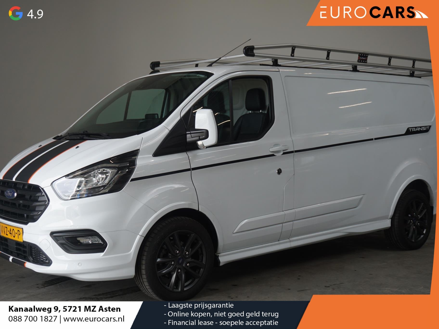Ford Transit Custom 290 2.0 TDCI L2H1 Sport Edition 170PK Ai, Euro 6, 4 cilinders, Wit, Origineel Nederlands