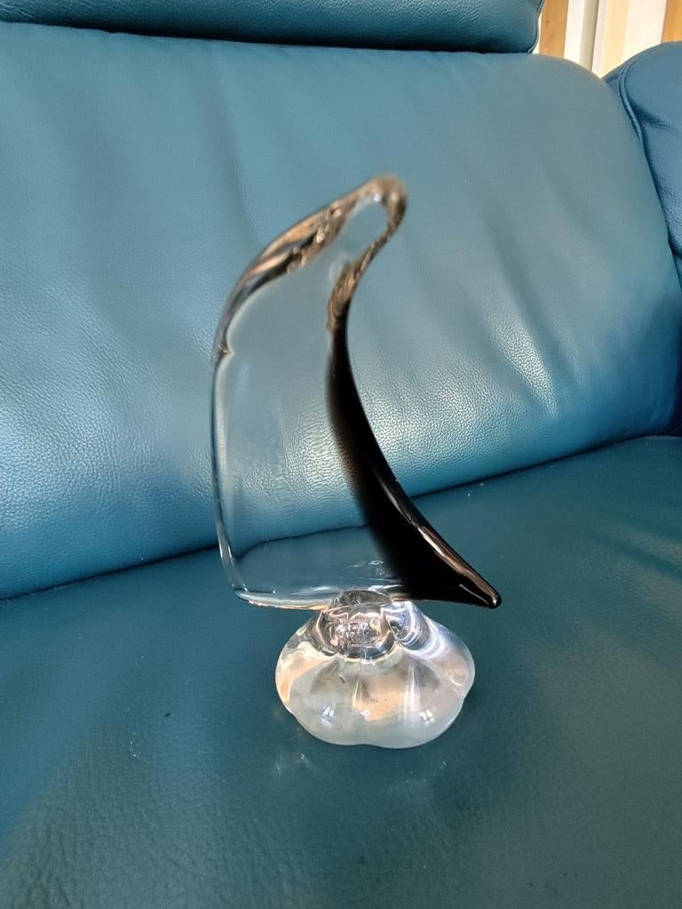 Glazen surfzeil op voet, Ophalen