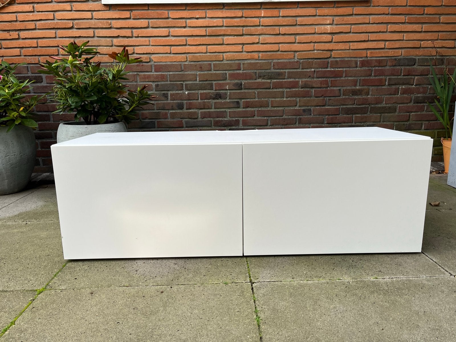 Wit tv-meubel / dressoir, Ophalen, Overige materialen, 100 tot 150 cm, Zo goed als nieuw