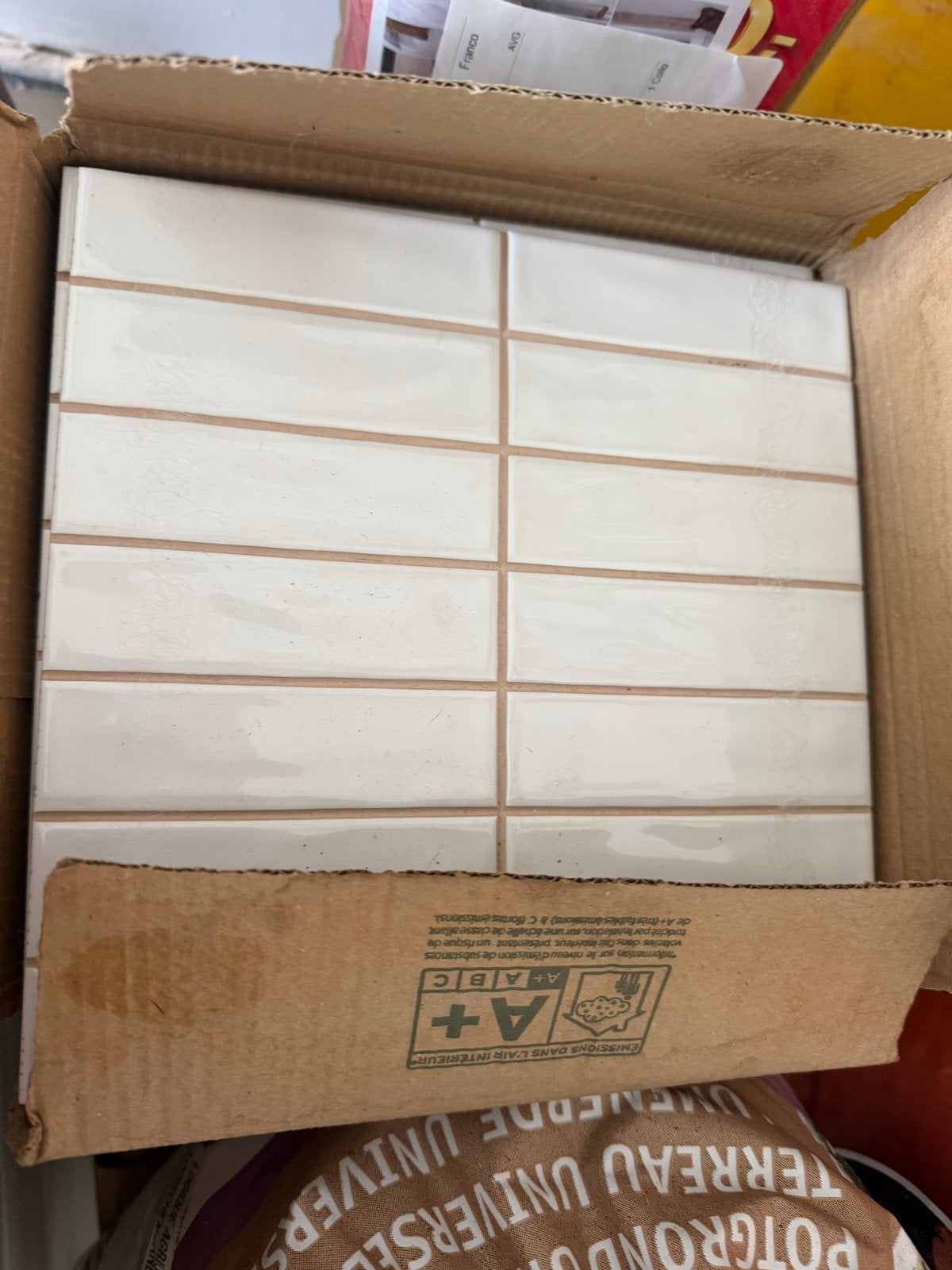 Kitkat Mozaïek Sticks Tegels Wit 20x20cm - 3 Dozen, Nieuw, Ophalen of Verzenden, 20 tot 40 cm, Minder dan 5 m²
