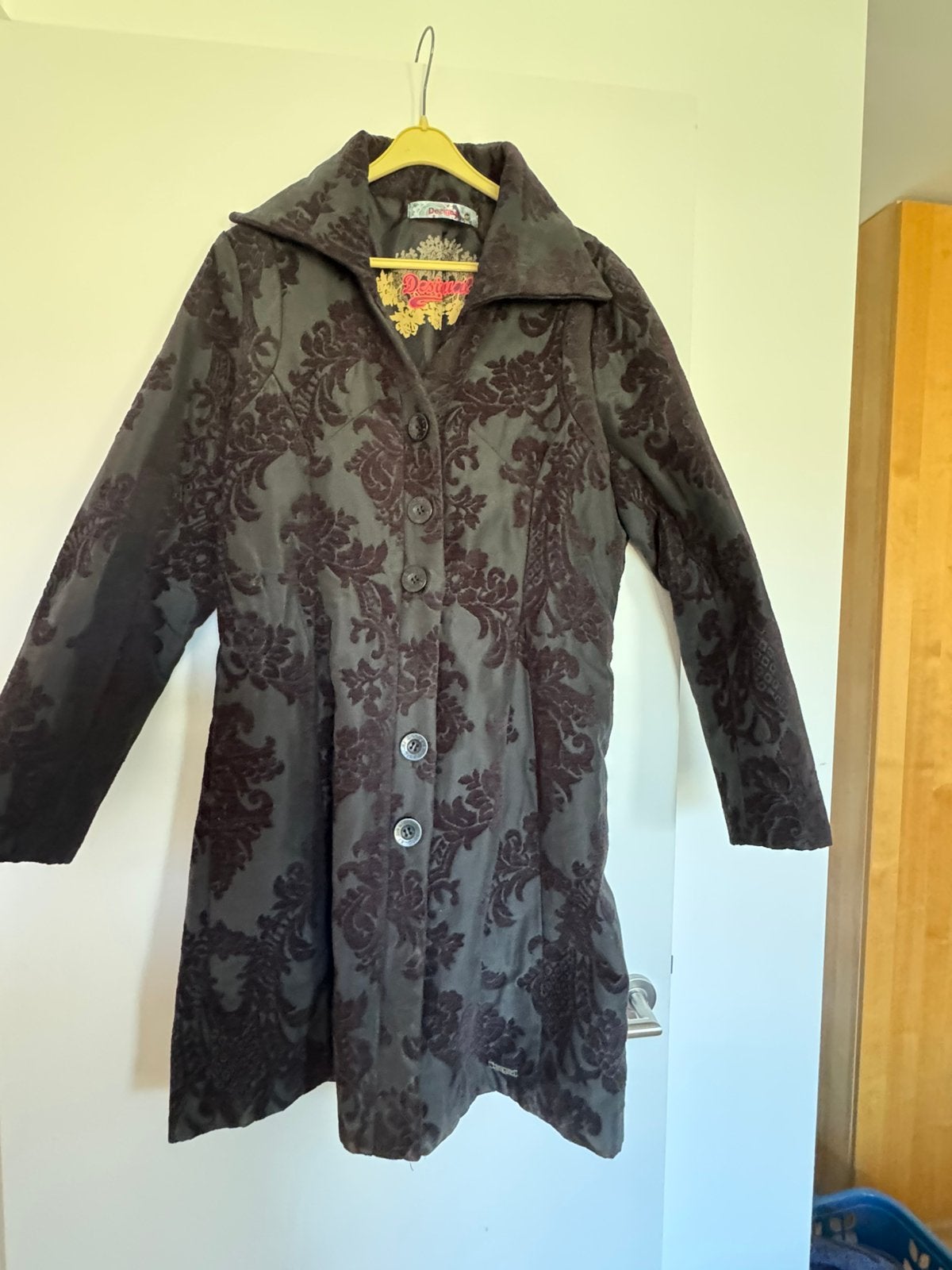 Zwarte jas Desigual, maat 46 -ieuwstaat, Zwart, Maat 46/48 (XL) of groter, Ophalen of Verzenden, Zo goed als nieuw