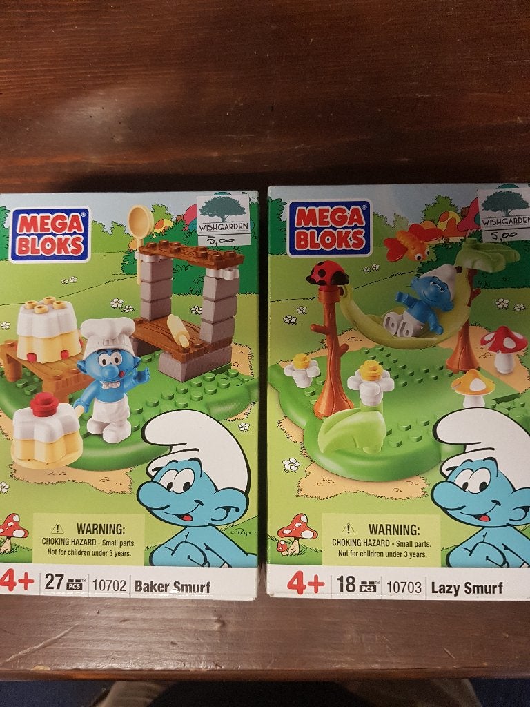 2 x Mega bloks smurfen, Ophalen of Verzenden, Nieuw, Megabloks