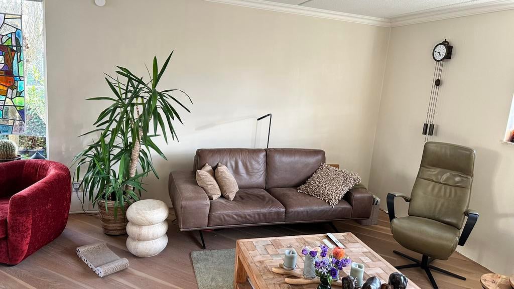 Zacht, geschuurd lederen Celano Design Bank, Huis en Inrichting, Ophalen, Overige maten, 75 tot 100 cm, Design geschuurd zacht leer