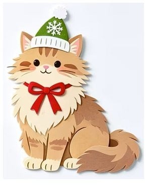 snijmallen Kerstmis Kat, muts, strik NIEUW, Ophalen of Verzenden, Nieuw, Kerst, Pons of Mal