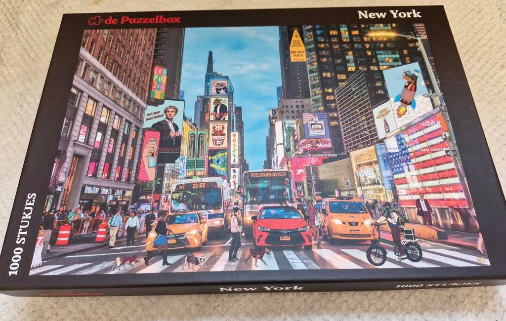 Puzzelbox puzzel New York, Ophalen of Verzenden, 500 t/m 1500 stukjes, Gebruikt