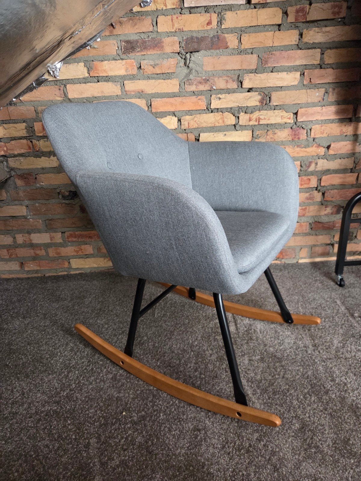 Schommelstoel grijs (baby), Ophalen, Zo goed als nieuw, Stof, Eén