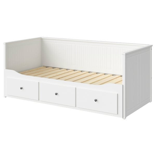 IKEA Hemnes bedbank, Eenpersoons, Wit, Ophalen of Verzenden, Zo goed als nieuw