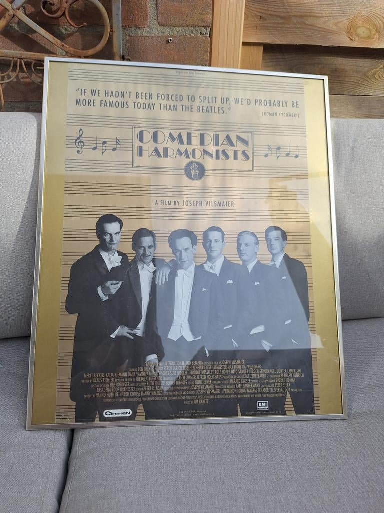 Comedian Harmonists filmposter in lijst, Ophalen of Verzenden