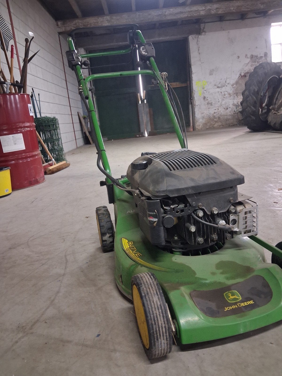 John Deere R47VE Grasmaaier - Aandrijving Kapot, Ophalen of Verzenden, Gebruikt, Opvangzak