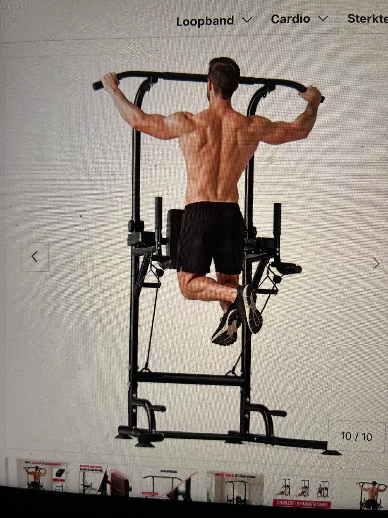 Power Tower Home Gym Station - Multifunctioneel Dip Station, Ophalen, Zo goed als nieuw, Krachtstation