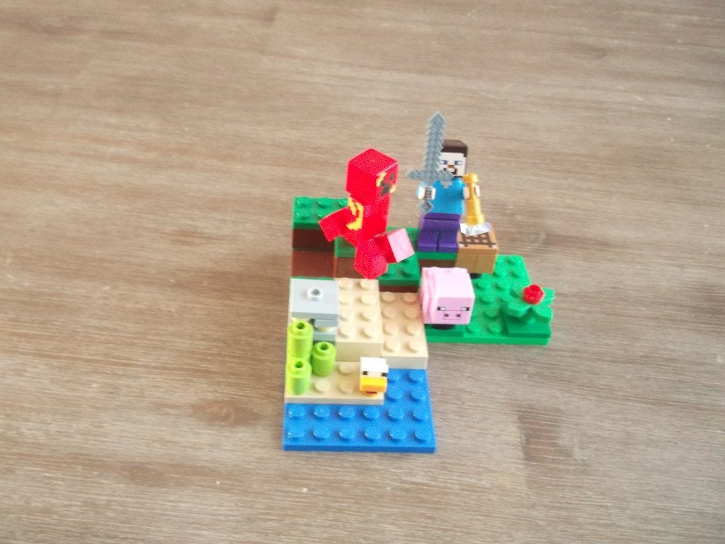 lego minecraft 21177 the creeper ambush (2022), Gebruikt, Minecraft, Lego, Ophalen of Verzenden