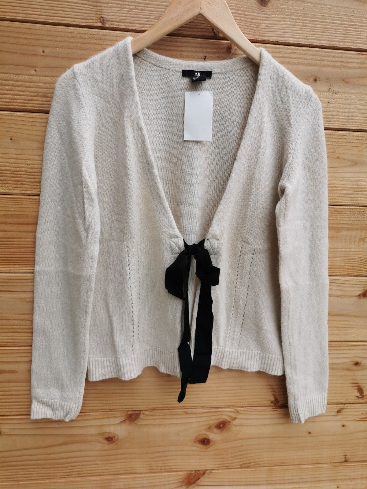 H&M angora vest mt. XS/S, H&M, Verzenden, Beige, Nieuw