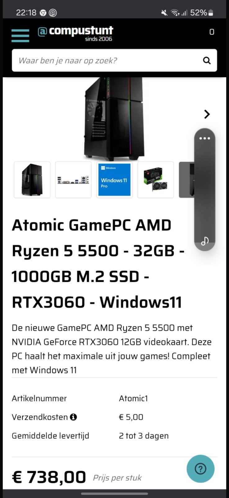 Game pc + monitor