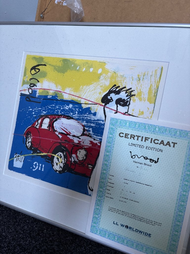 3 x Zeefdruk Herman Brood met Certificaat, Gelimiteerde oplage, Ophalen, Overige onderwerpen, Zeefdruk