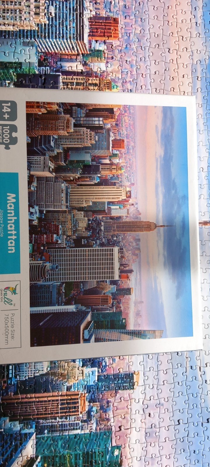 Legpuzzel Manhattan 1000 stukjes, Hobby en Vrije tijd, Ophalen, 500 t/m 1500 stukjes, Zo goed als nieuw, Legpuzzel