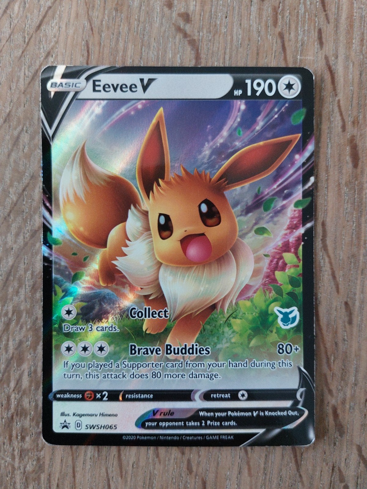 Pokemon Kaart Eevee V SWSH065 Promo - Zo goed als nieuw, Ophalen of Verzenden