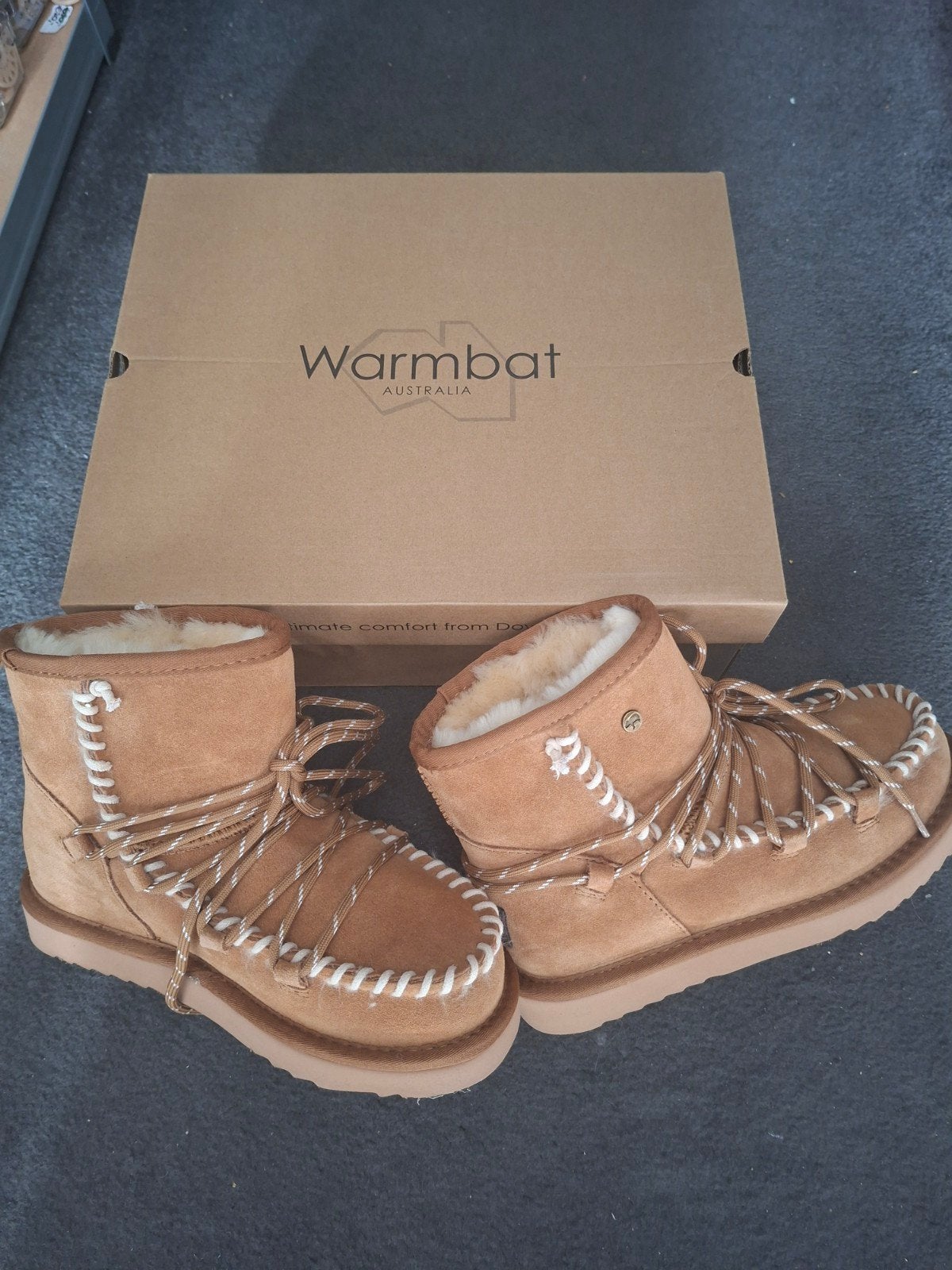 Warmbat Australia Kalbarri laarzen maat 38 nieuw in doos, Kleding | Dames, Schoenen, Bruin, Lage of Enkellaarzen, Nieuw, Warmbat Australia