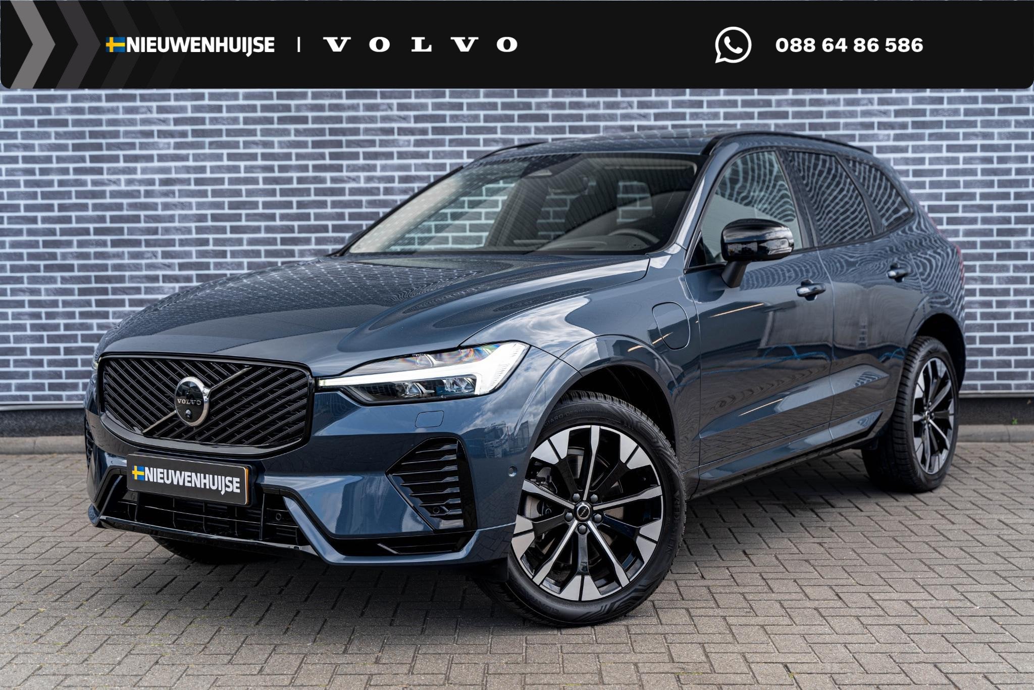 Volvo XC60 2.0 T6 Plug-in Hybrid AWD Ultra Dark | PHEV Long, Auto's, Gebruikt, Euro 6, 4 cilinders, Blauw