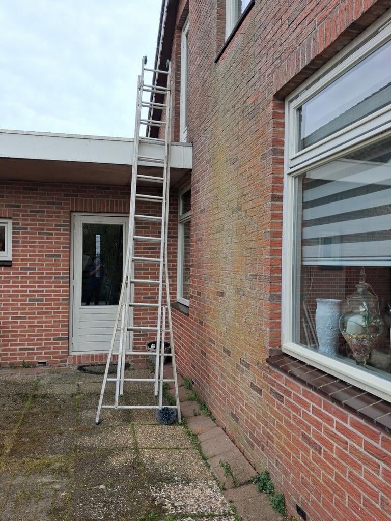 Aluminium inschuifbare ladder 9 meter, Ophalen of Verzenden