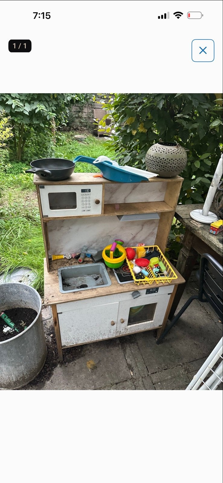 Modderkeuken met accessoires, Ophalen, Gebruikt, Hout