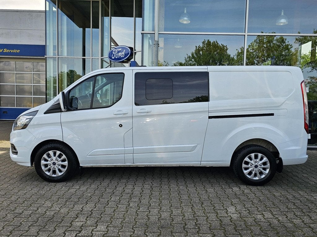 Ford Transit Custom 320 2.0 TDCI L2H1 Limited DC | 170pk Aut, Auto's, Euro 6, Wit, Bedrijf, Diesel